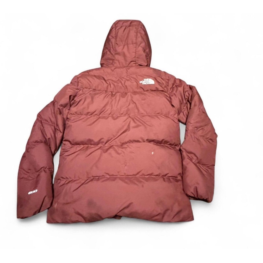 The North Face Girls Size 12 600 Fill Down Puffer Jacket Hooded Mauve Pink - Picture 2 of 8